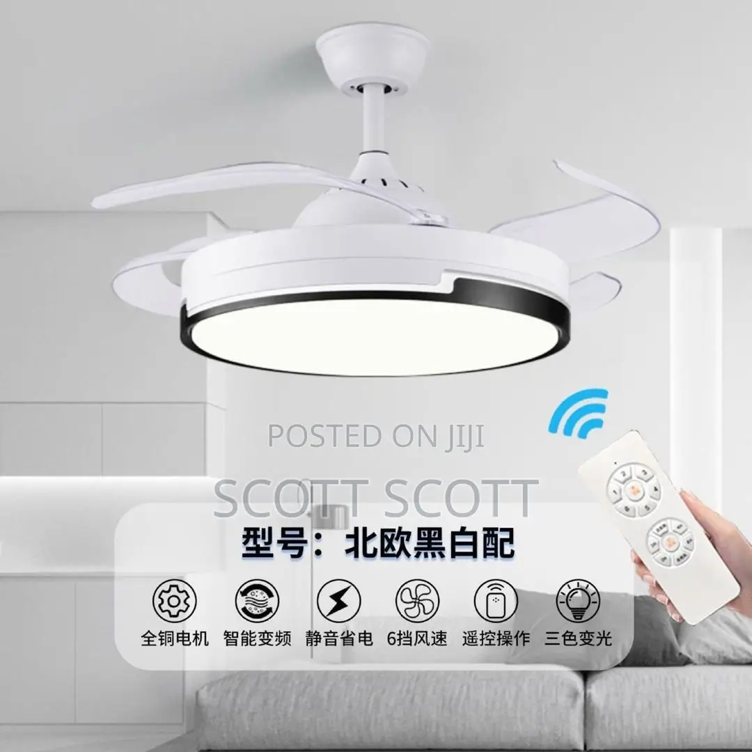 White Body Ceiling Fan Light.
