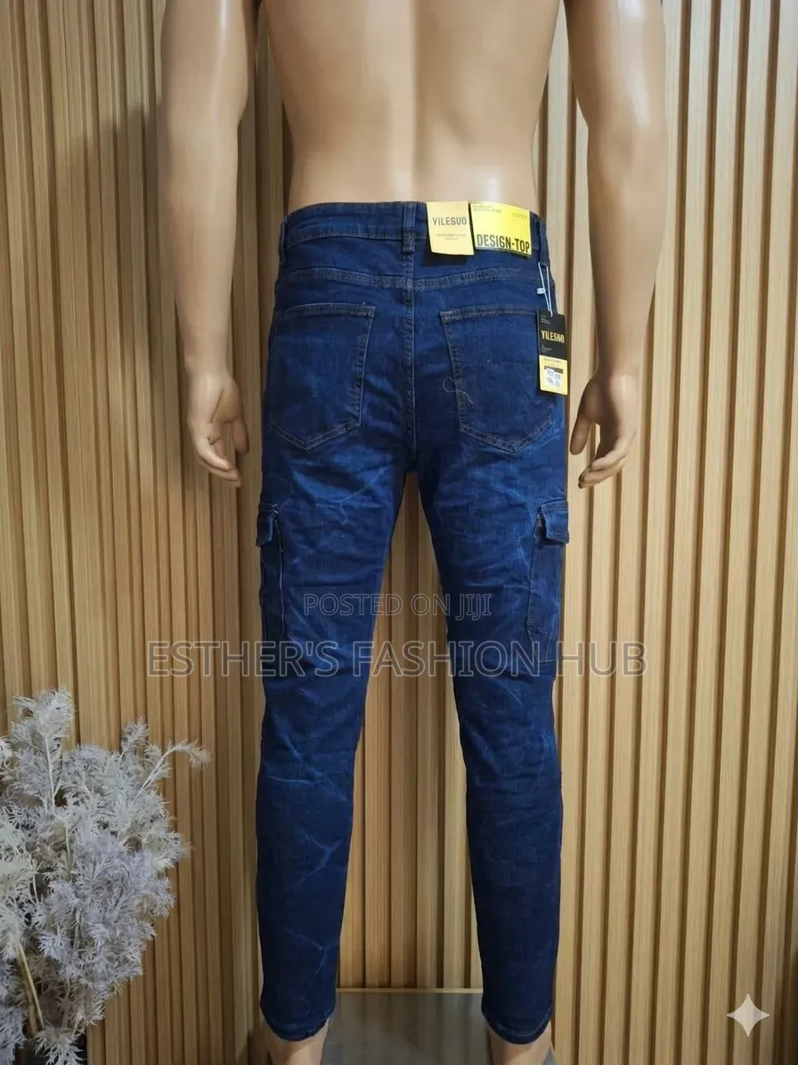 Quality Mens Cargo Jeans (Blue and Army Green)