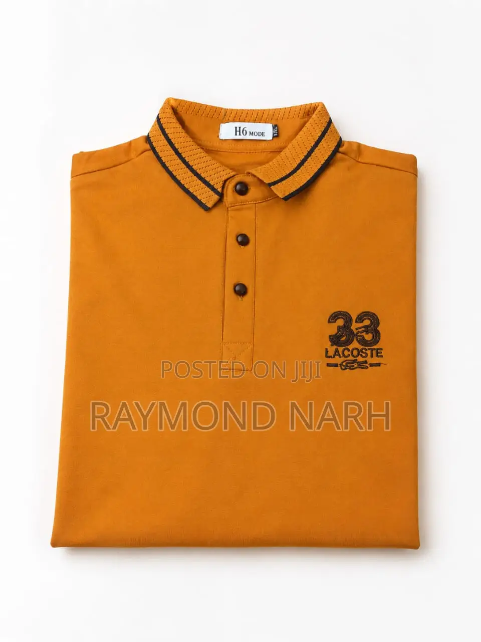 Men's Designer Style Mustard Polo Shirt
