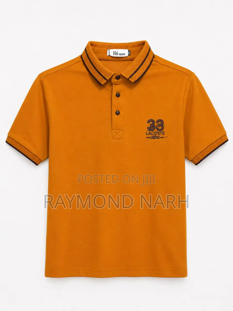 Men's Designer Style Mustard Polo Shirt