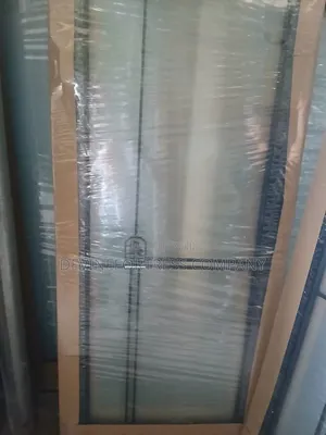 Quality Black and White Aluminum Frame Fiber Glass Door for Washroom