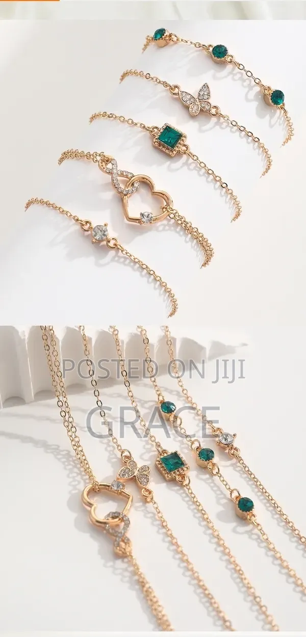 Elegant Crystal Bracelet Set