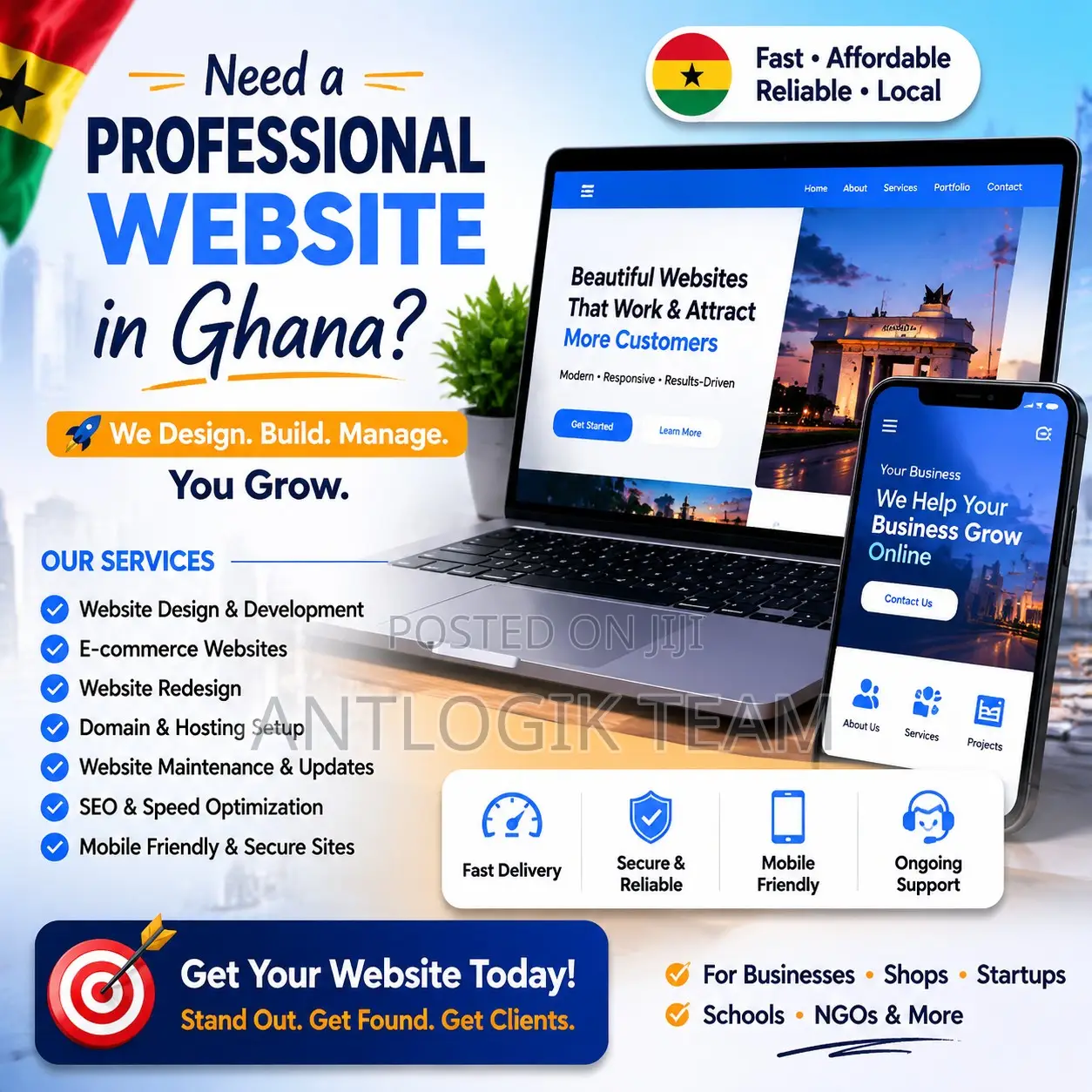 Urgent Website Development Web Design In Accra – Ready Today