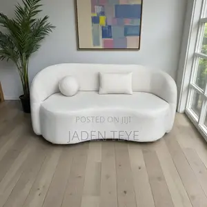 White Fabric 2 in Fabric Sofa