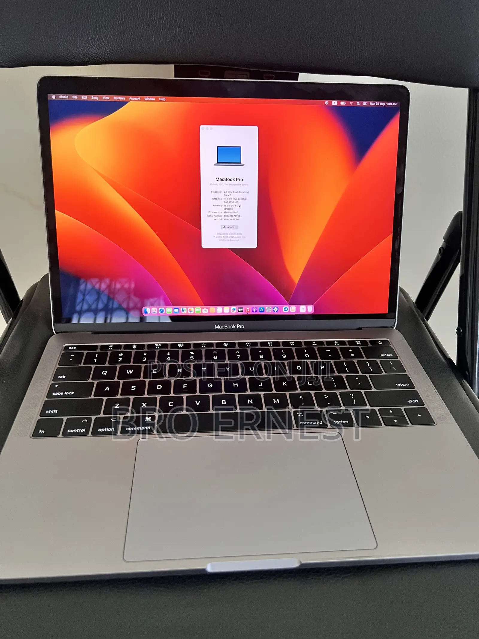 Laptop Apple MacBook Pro 2017 16GB Intel Core i7 SSD 512GB