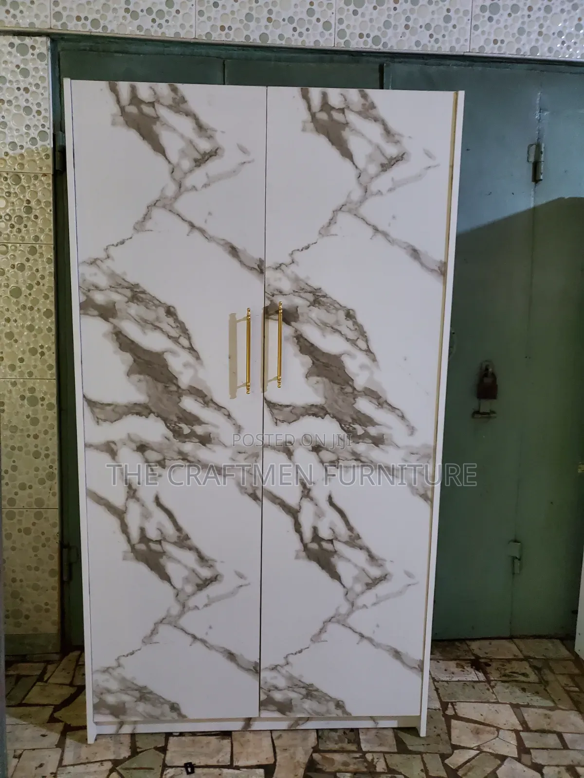 2 in 1 Marble Laminated Woode Wardrobe