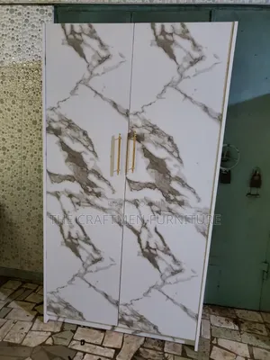 2 in 1 Marble Laminated Woode Wardrobe