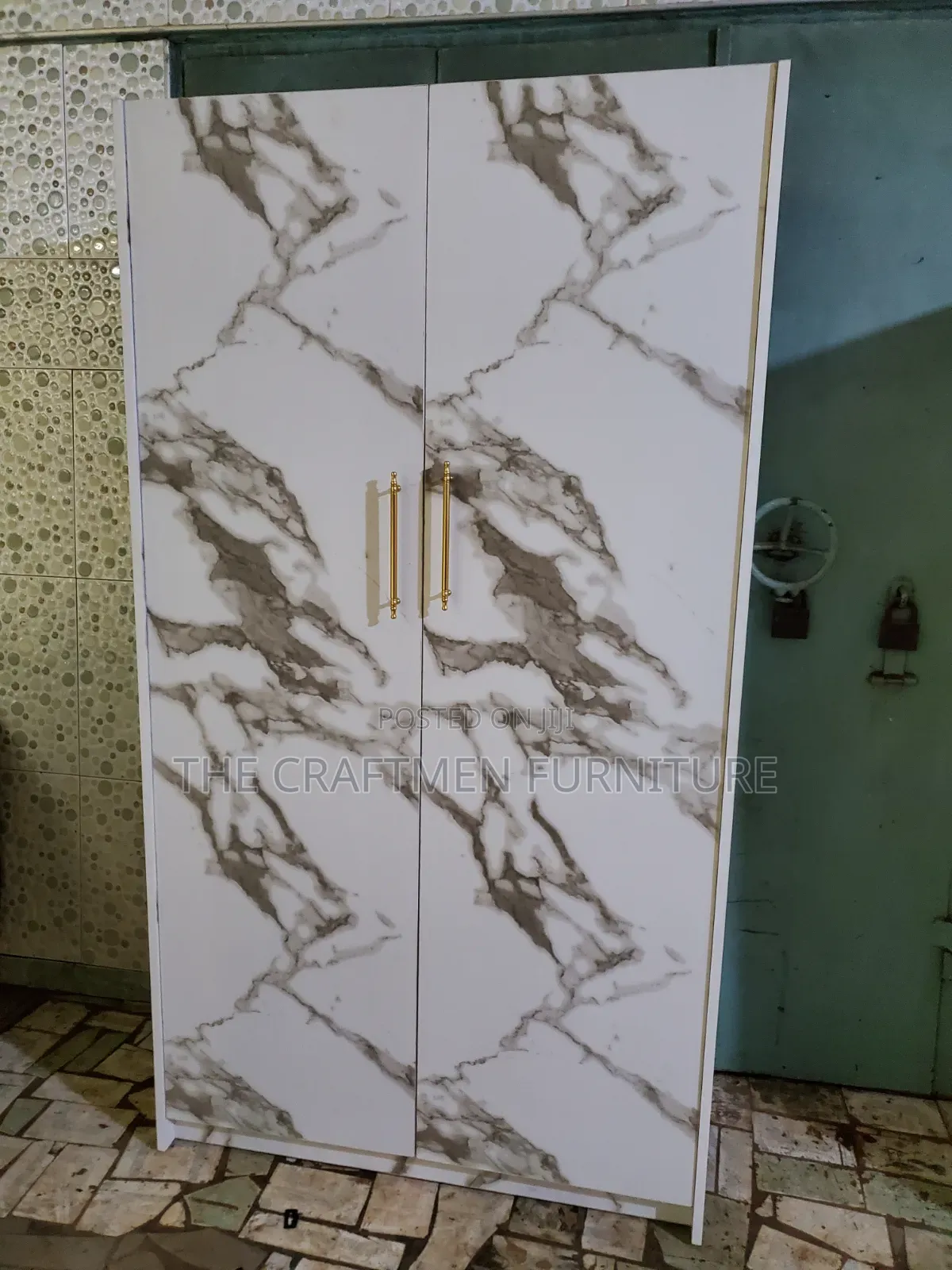 2 in 1 Marble Laminated Woode Wardrobe