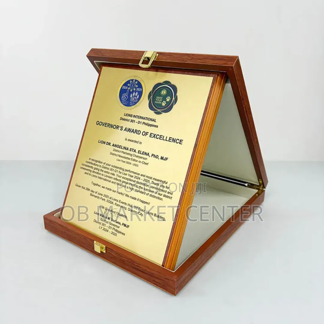 Wooden Award Plaque for Citation, Cervical and Pictures