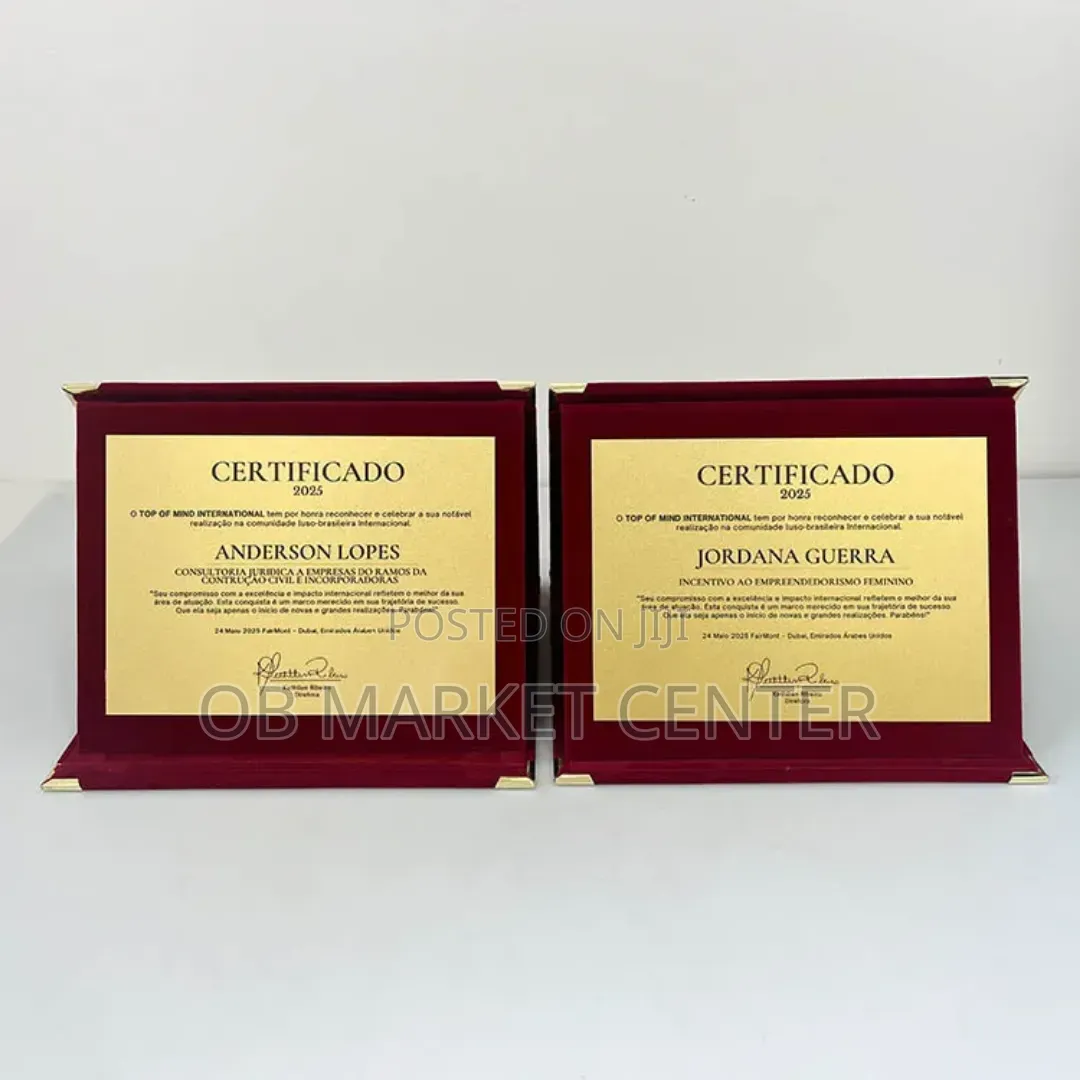 Wooden Award Plaque for Citation, Cervical and Pictures