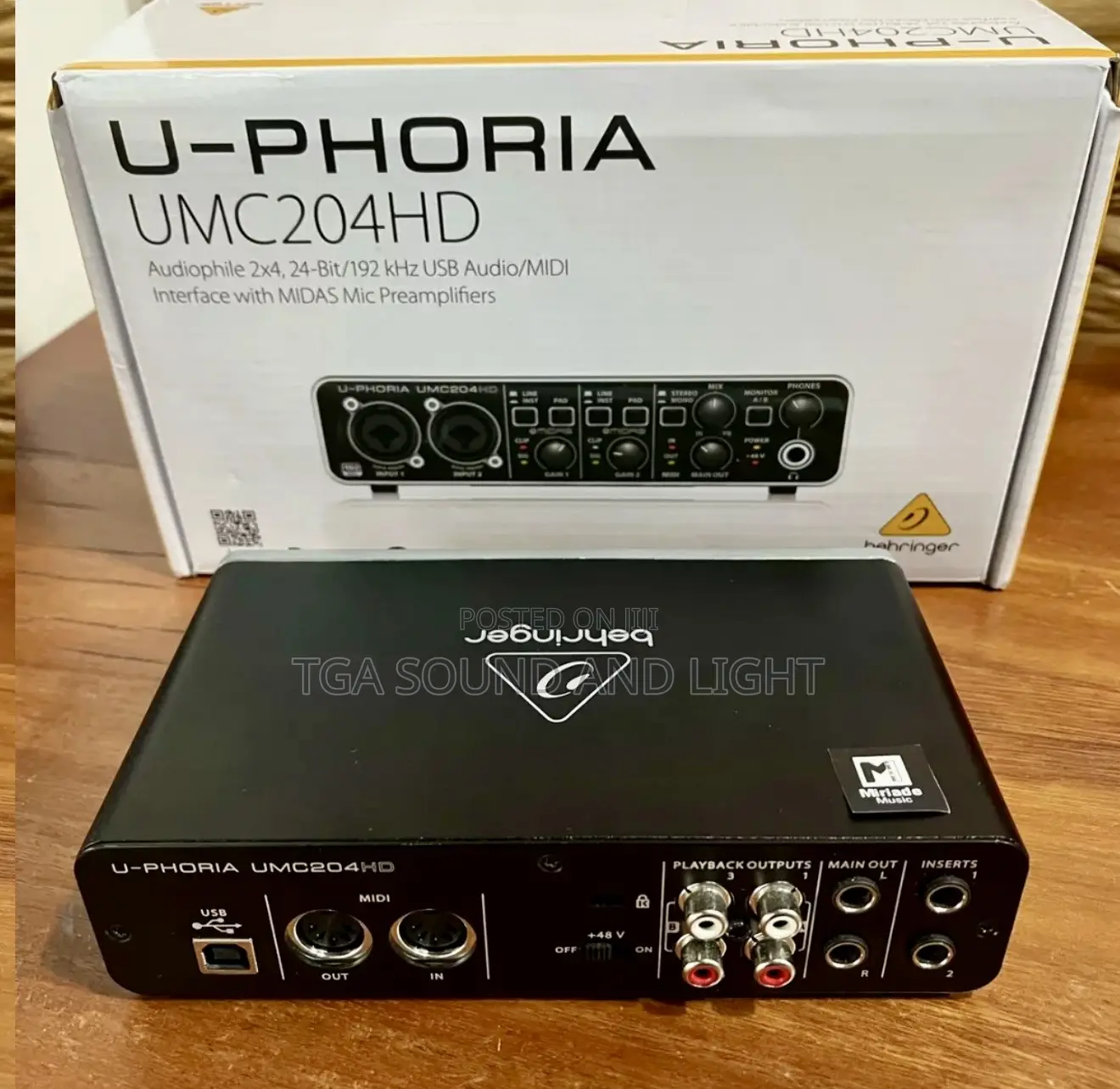Behringer U-Phoria Umc204hd Usb Audio Interface