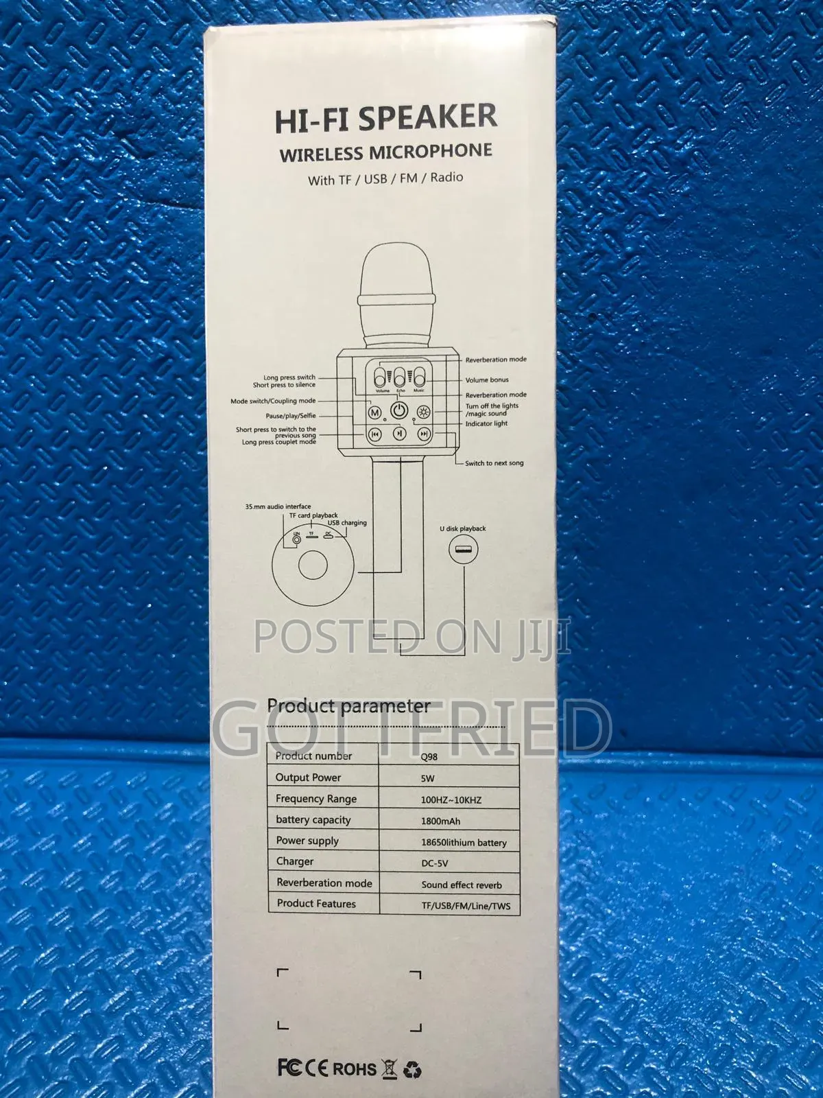 Q98 Wireless Karaoke Microphone With Speaker