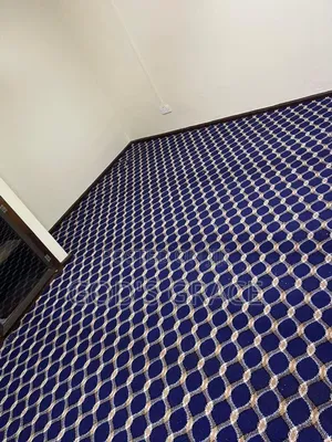 Blue With Chain Designs Industrial Carpet