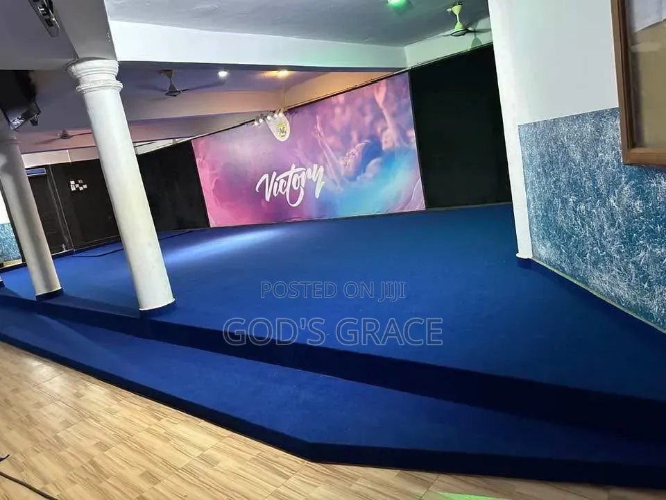 Blue Black Carpet for Auditorium and Pulpit
