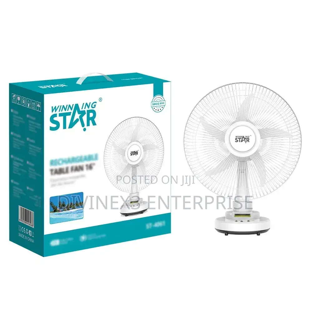 Winning Star St-4060 14" Rechargeable Table Fan
