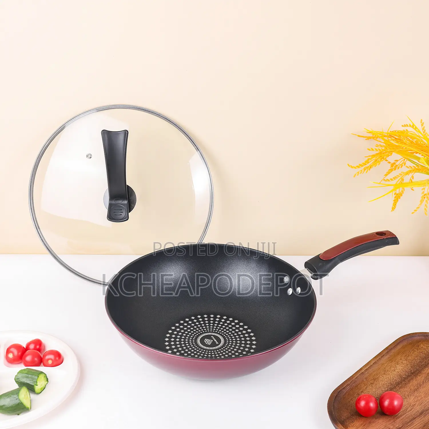 Non-Stick Frying Pan With Glass Lid