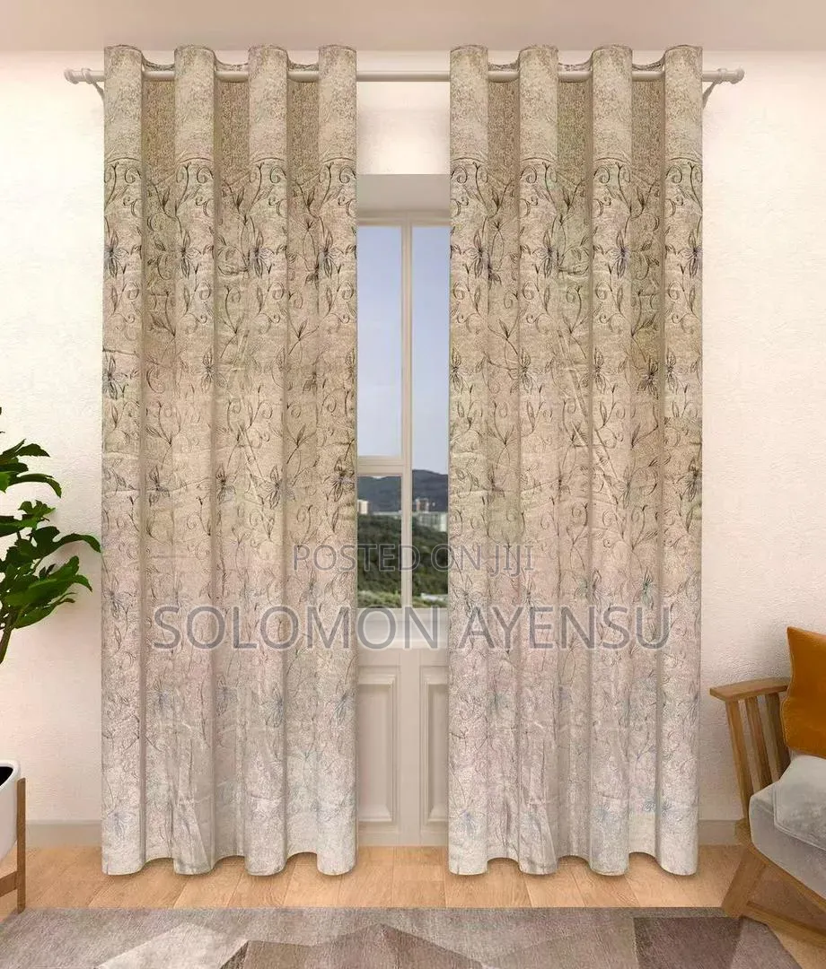 Set of Brown Blackout Curtains.
