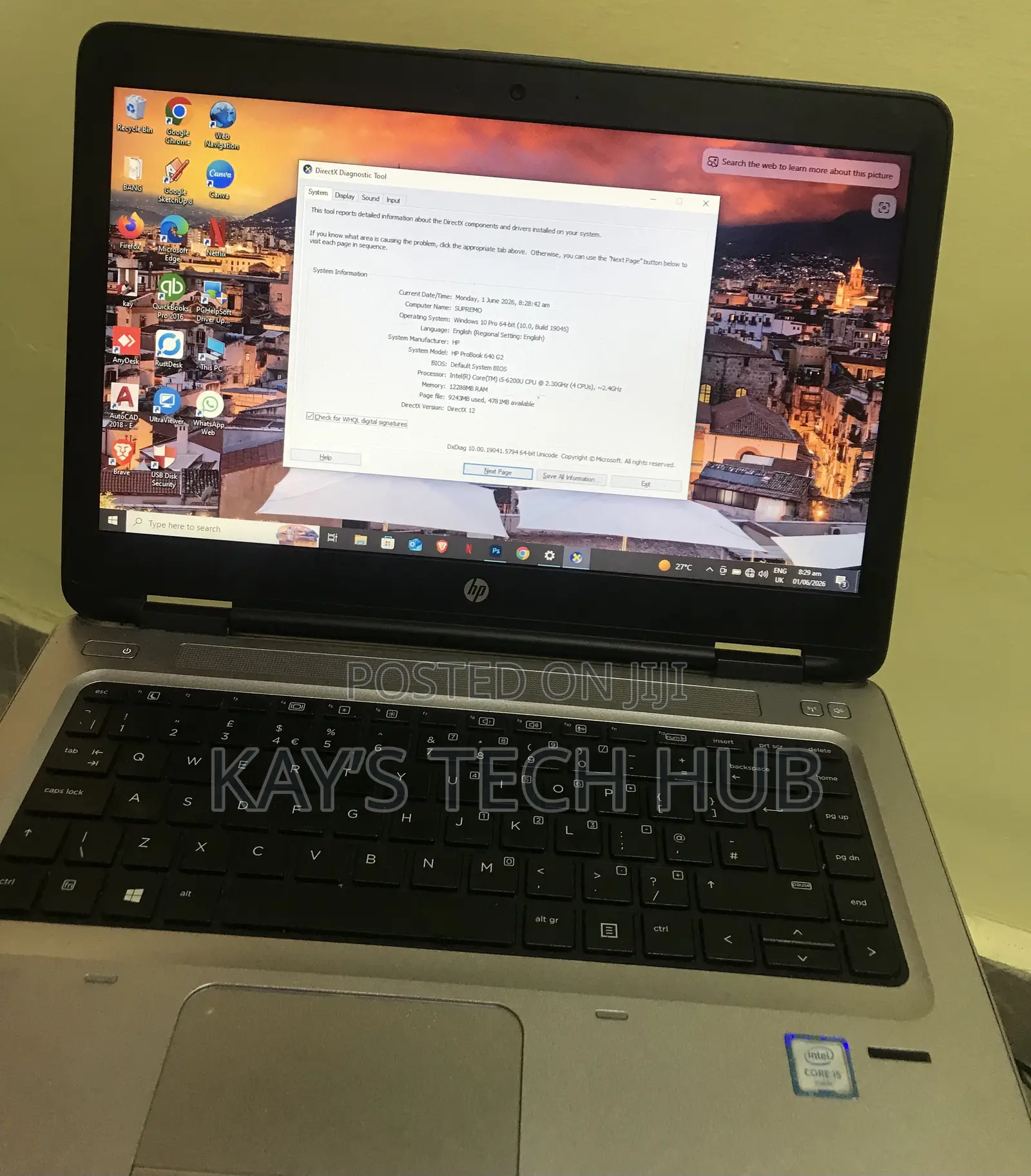 Laptop HP ProBook 640 G2 12GB Intel Core i5 SSD 256GB