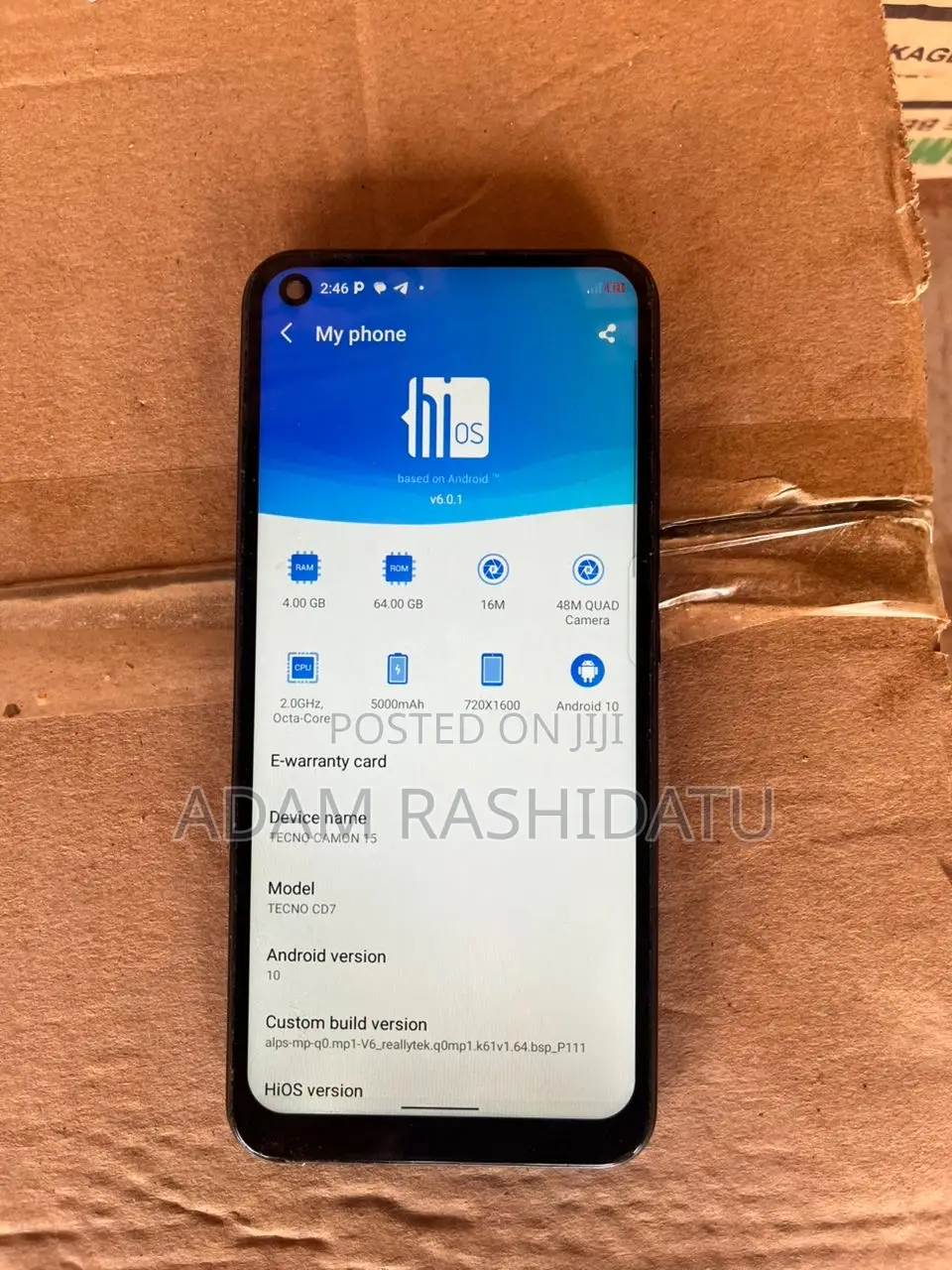 Tecno Camon 15 64 GB Blue