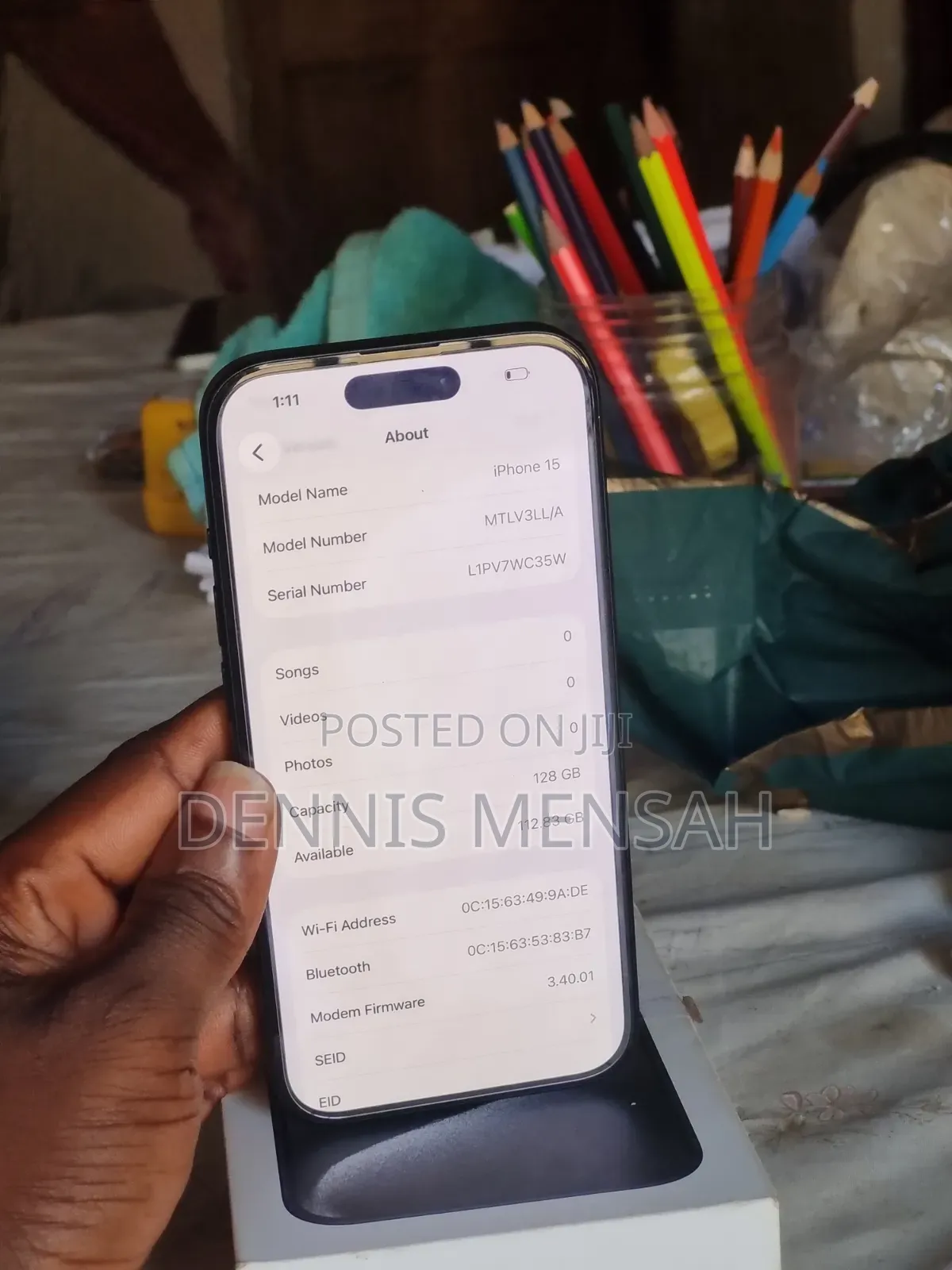 New Apple iPhone 15 128 GB Black