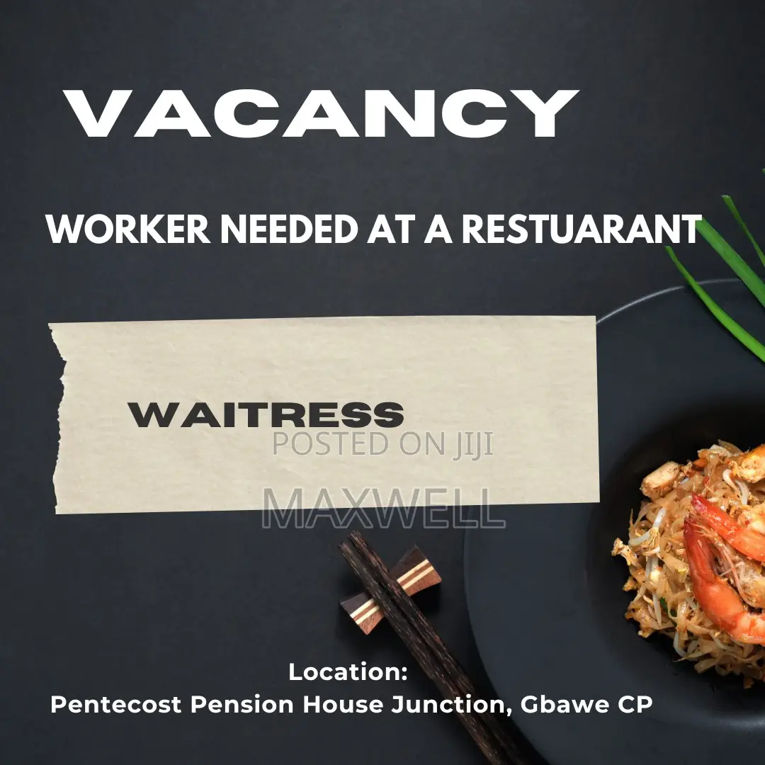 Job Vacancy: Waitress