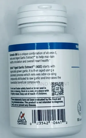 Kyolic Aged Garlic Extract Formula 106 Circulation Health 100 Capsules