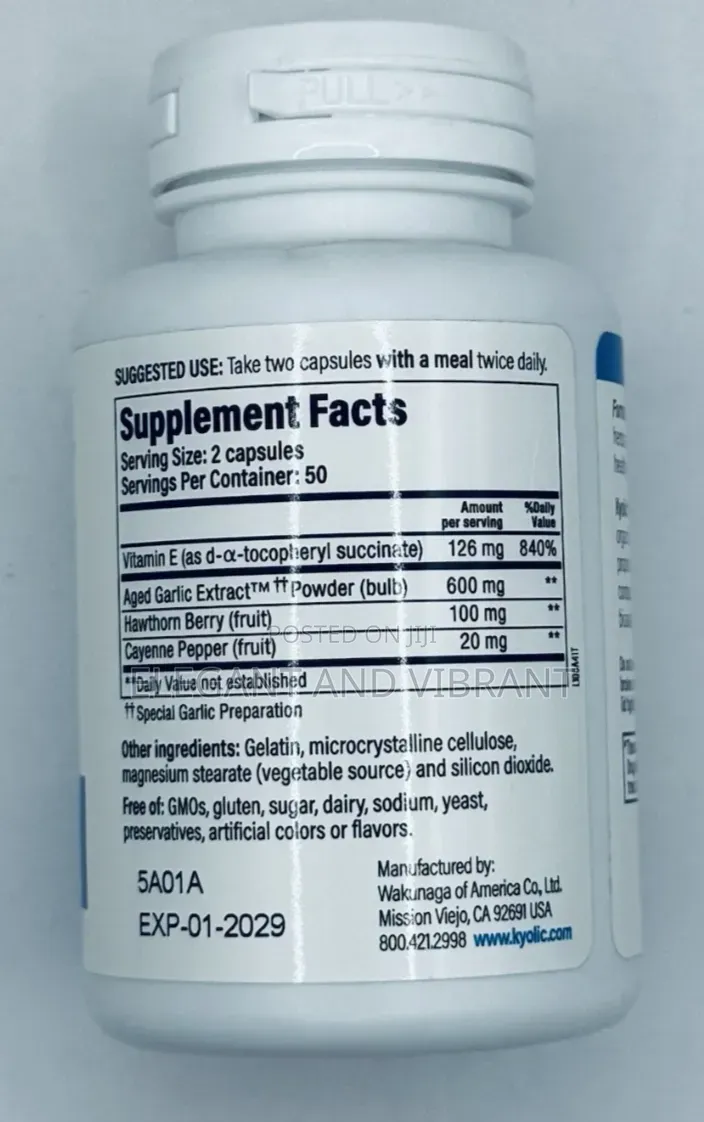 Kyolic Aged Garlic Extract Formula 106 Circulation Health 100 Capsules