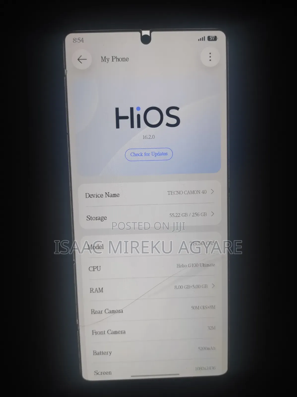 Tecno Camon 40 256 GB Silver