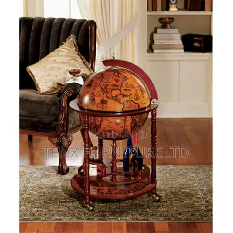 Antique Bar Globe Drinks Cabinet Wine Container