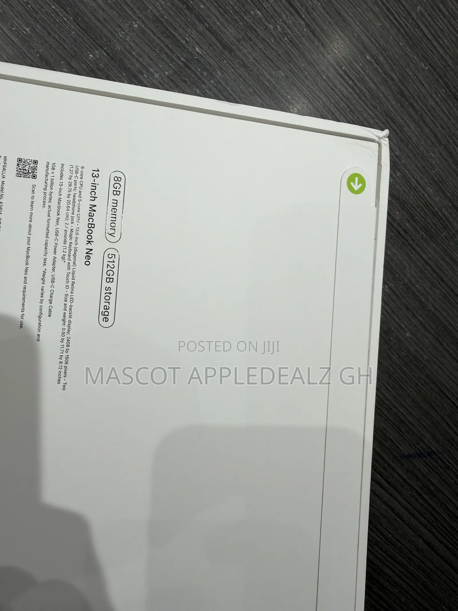 New Laptop Apple MacBook Neo 2026 8GB SSD 256GB