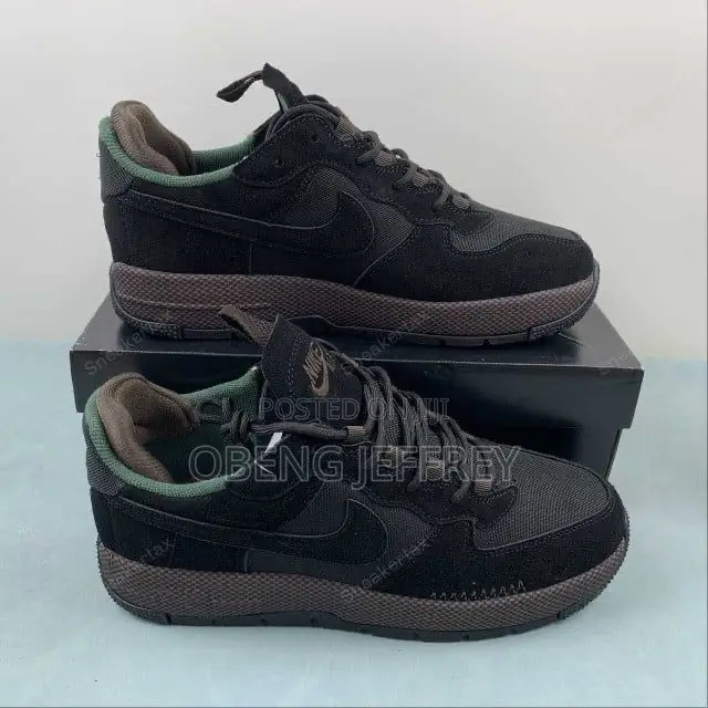 Original Airforce 1 Low Wild Black/Brown Velvet/Cacao