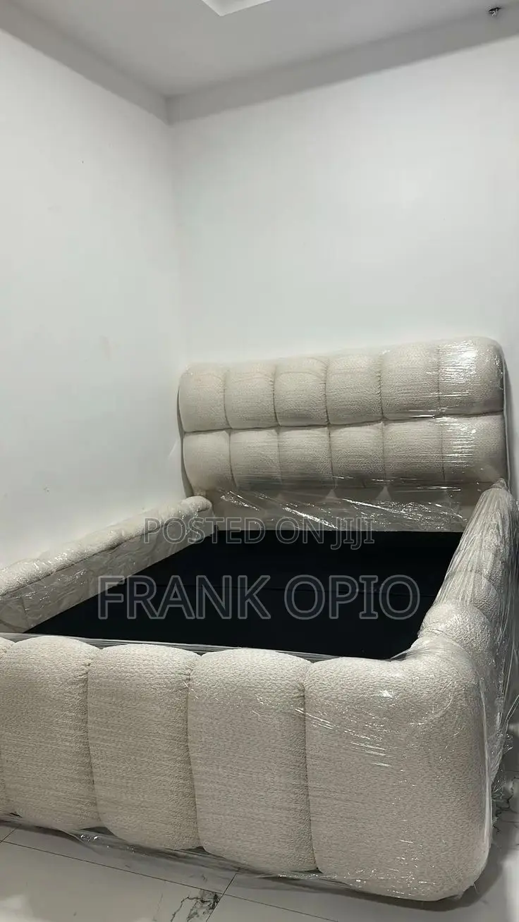 Soft-Touch Upholstered Double Bed Frame