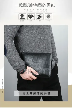 Men Leather Clutch Side Bag Purse Wallet