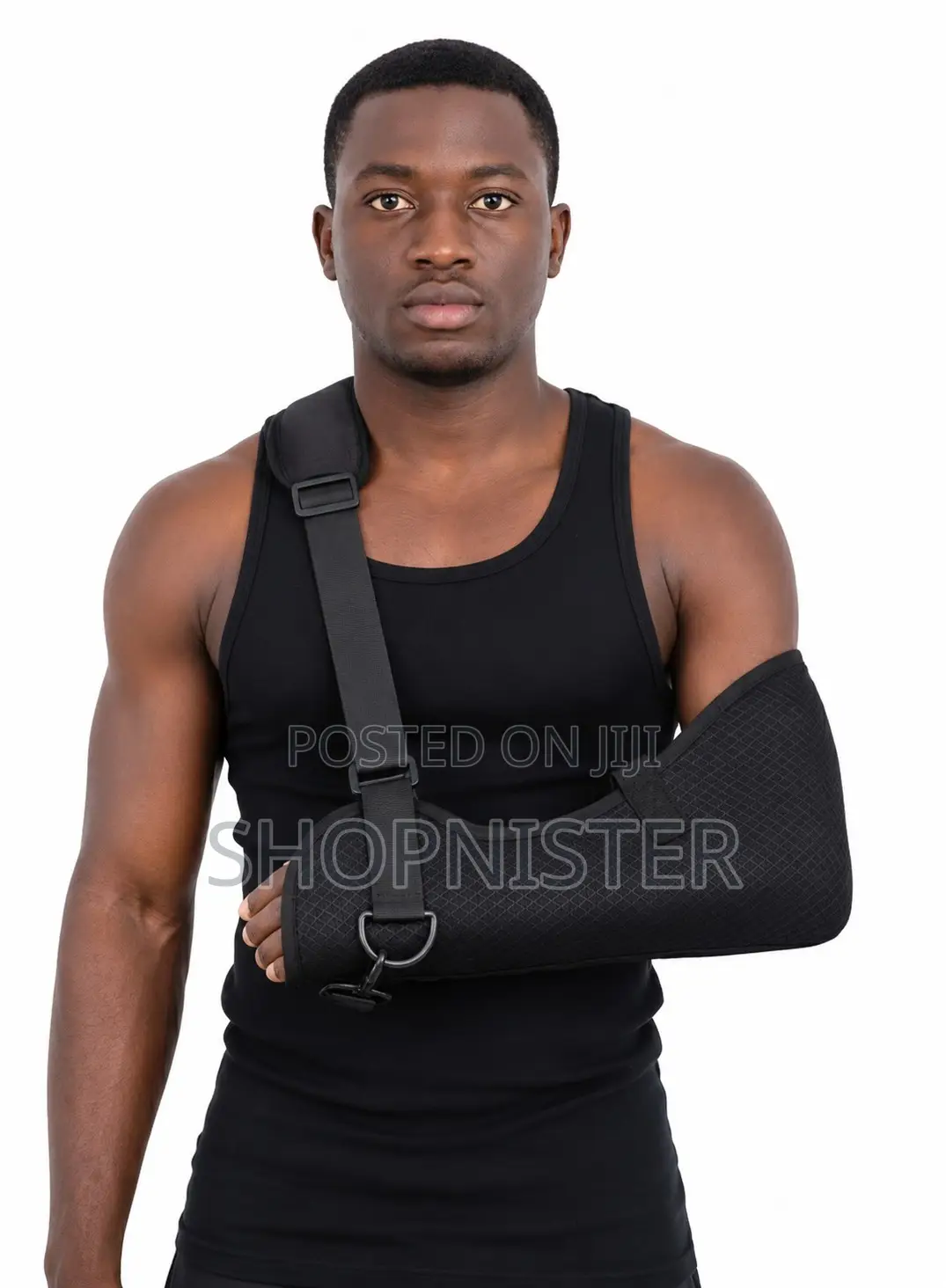 Black Arm Sling With Padded Shoulder Strap