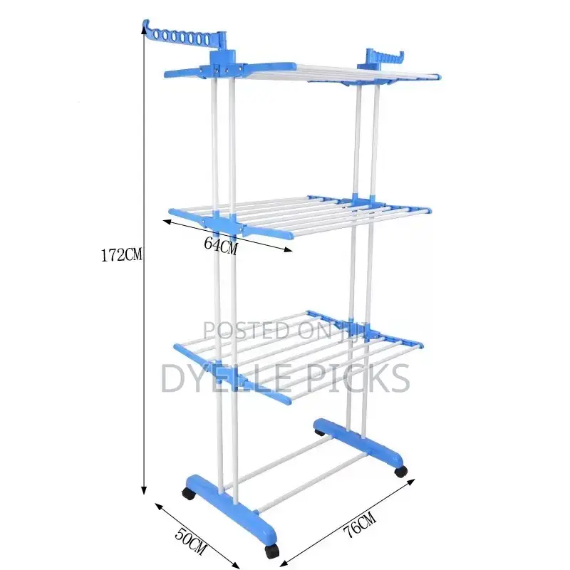Foldable Clothes Drying Rack With Wheels