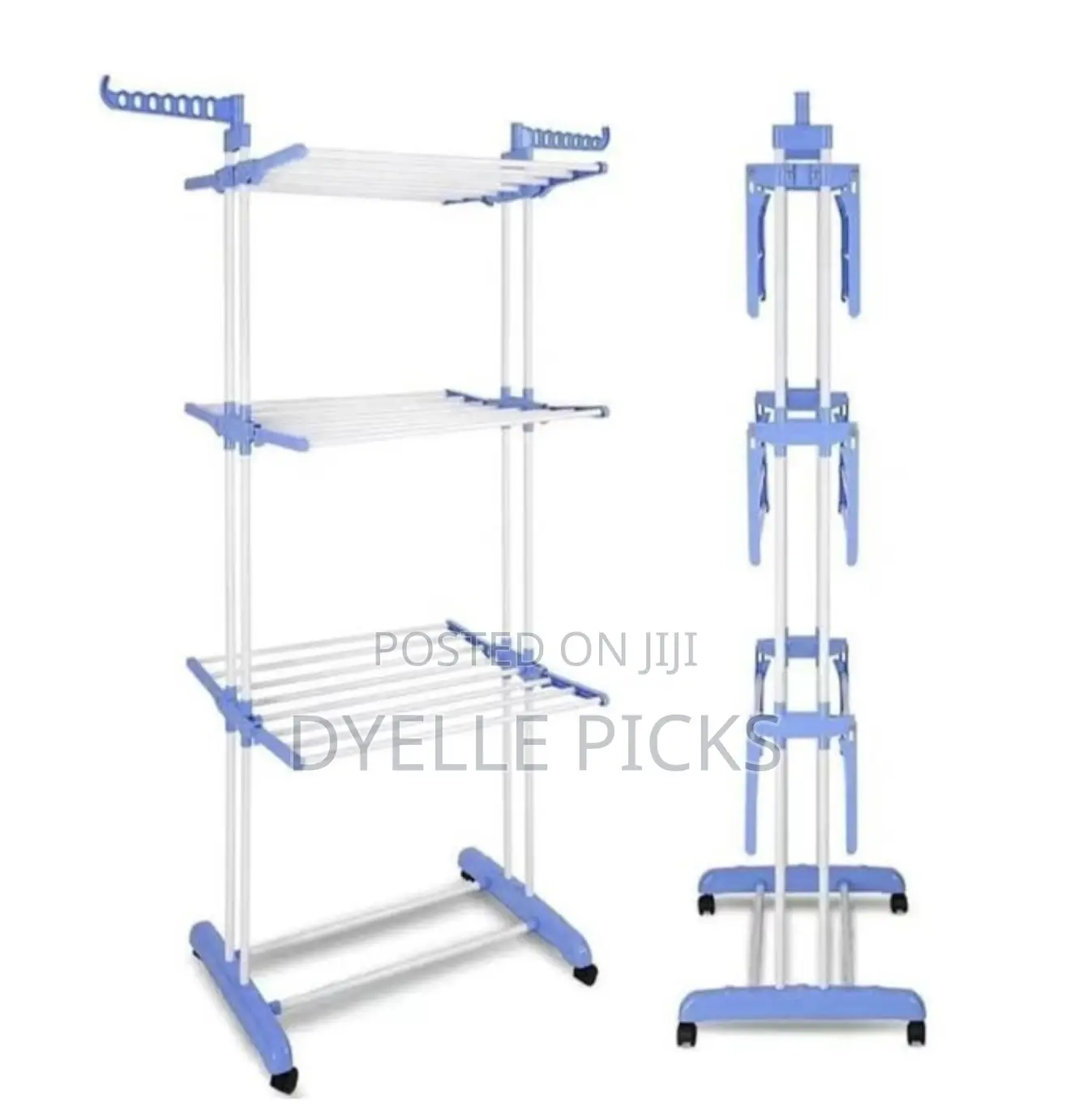 Foldable Clothes Drying Rack With Wheels