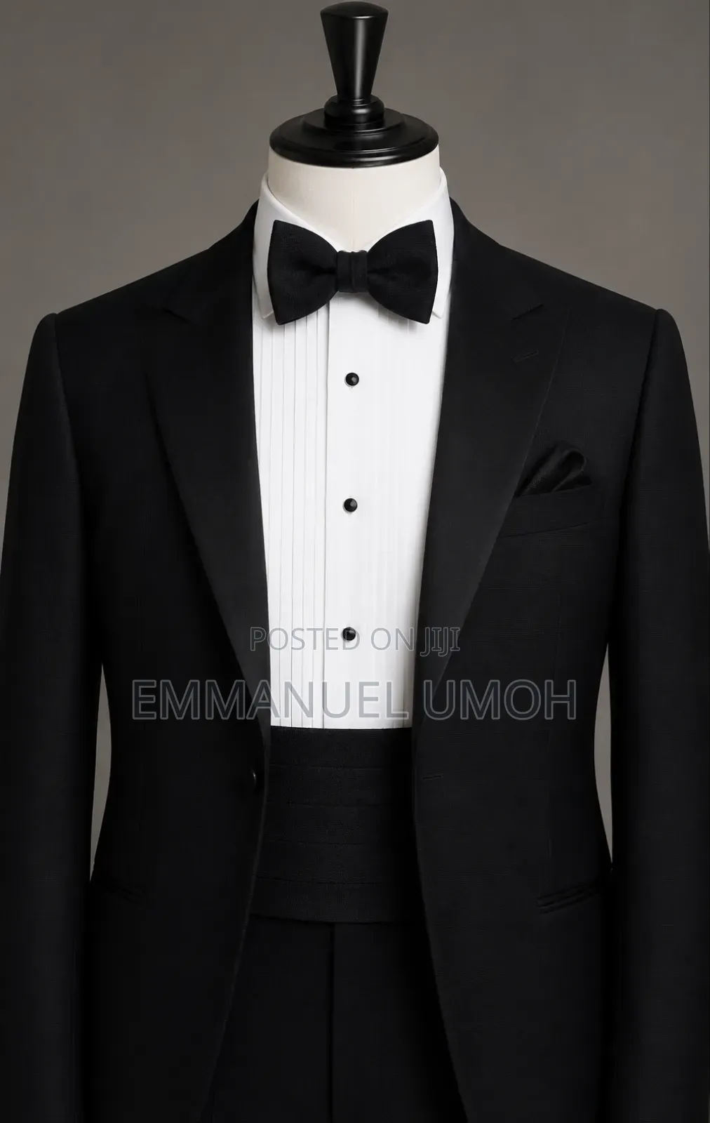 Classic Bow Ties With Matching Cummerbunds and Pocket Kerchiefs