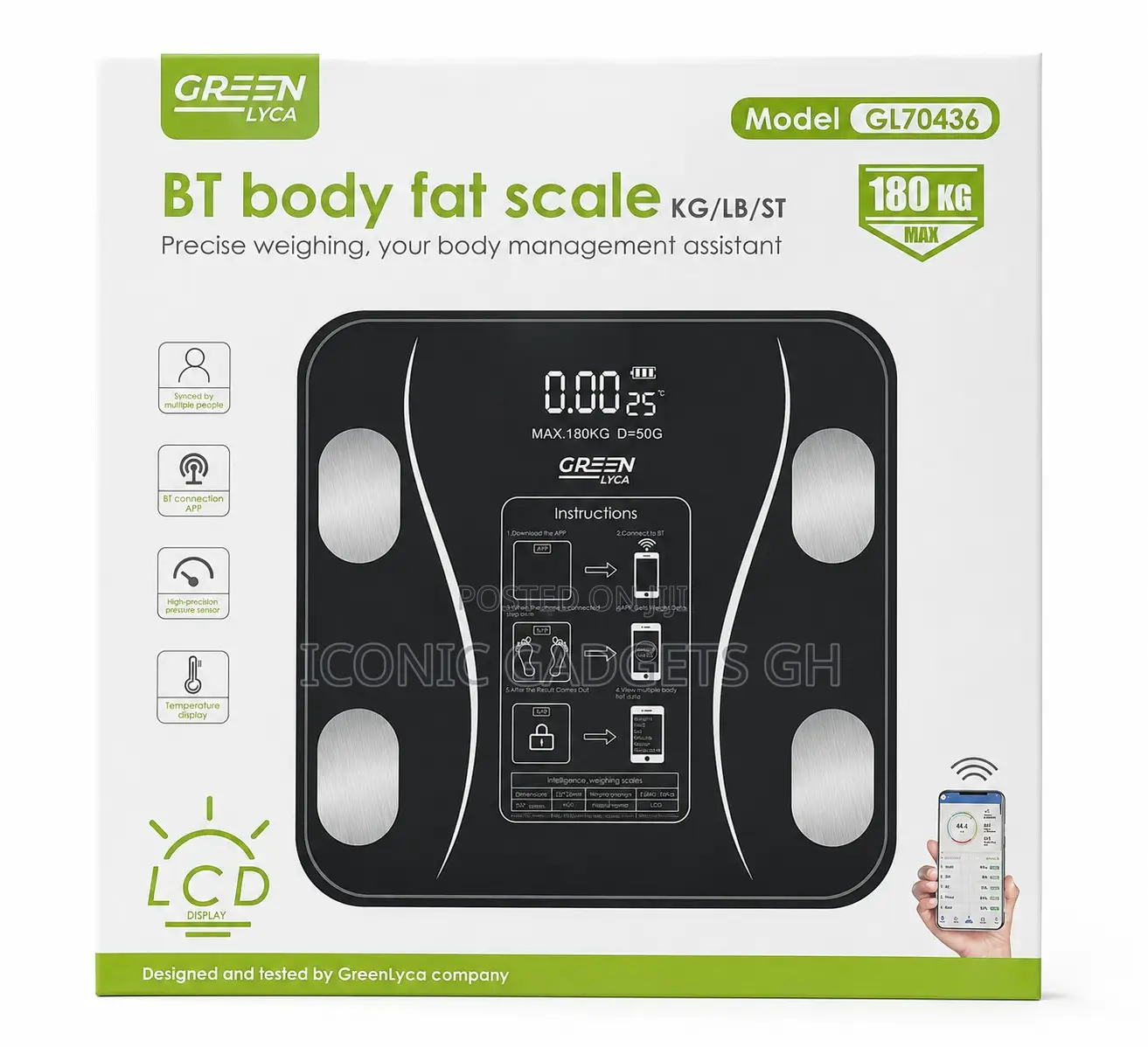 Smart Bluetooth Body Fat Scale