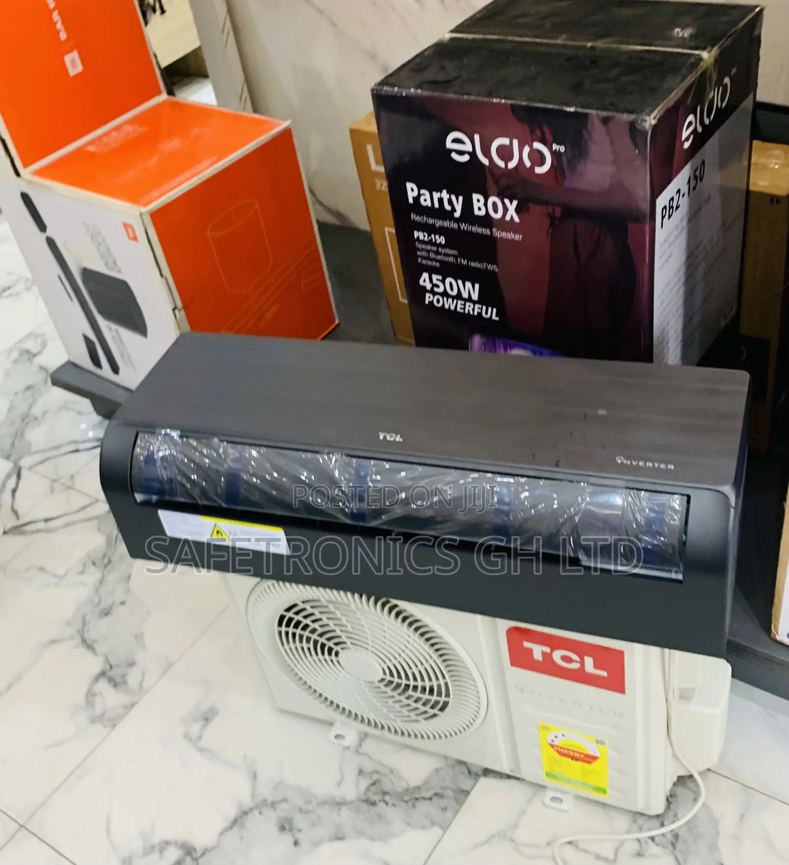 Authentic Fast TCL 2.5hp R410 Inverter Air Con Grey Black Mirror Glass