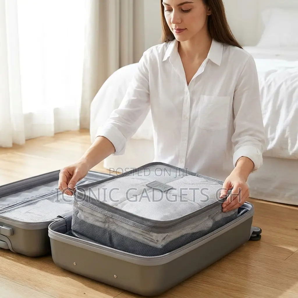 Premium 6-in-1 Travel Luggage Organizer Packing Cube Set