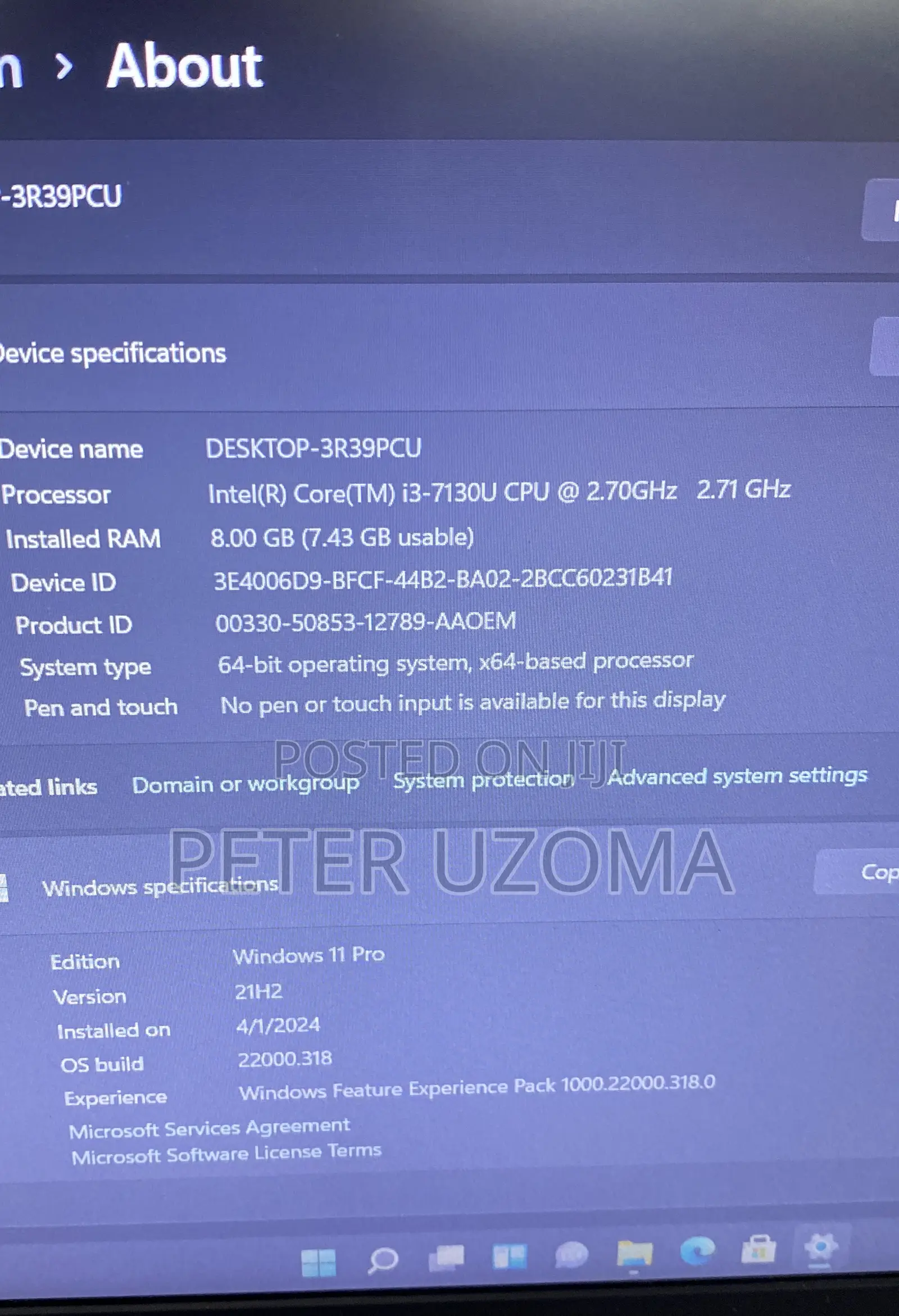 Laptop Lenovo V330 8GB Intel Core i3 SSD 128GB