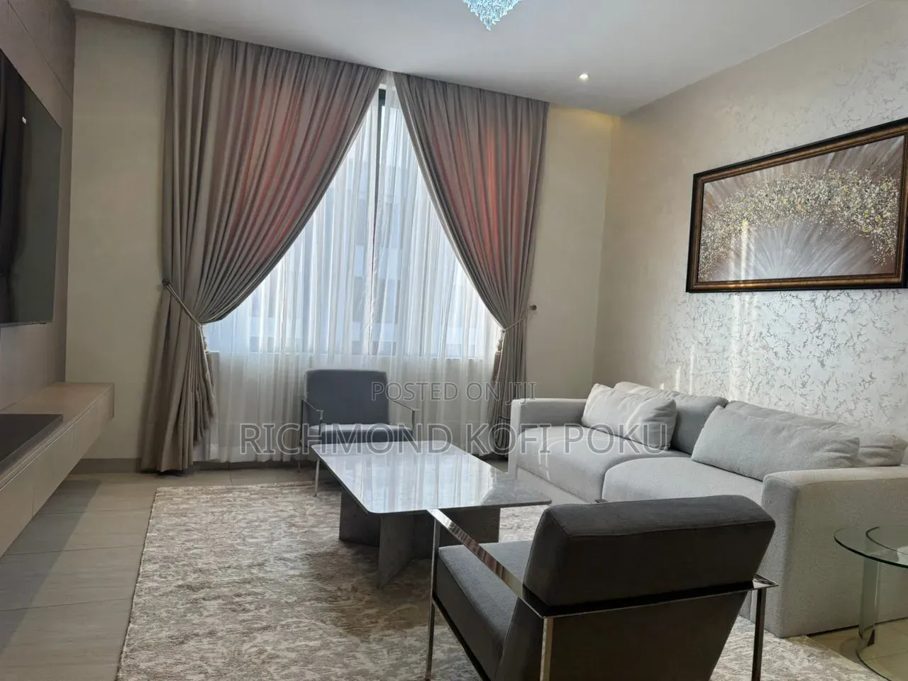 Furnished 3bdrm Townhouse / Terrace in Kofis Realty, Lashibi for rent