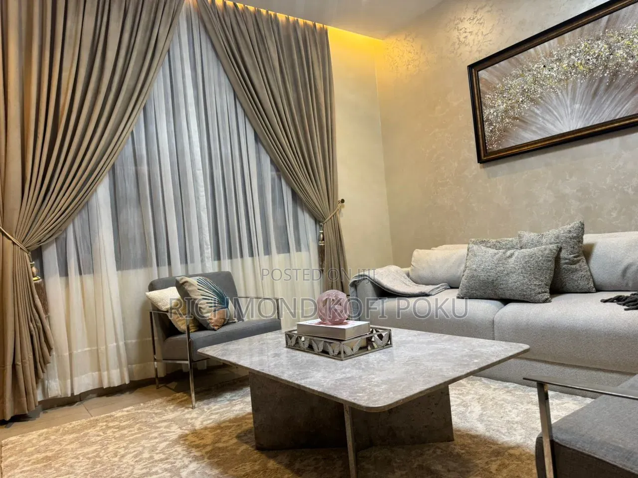 Furnished 3bdrm Townhouse / Terrace in Kofis Realty, Lashibi for rent