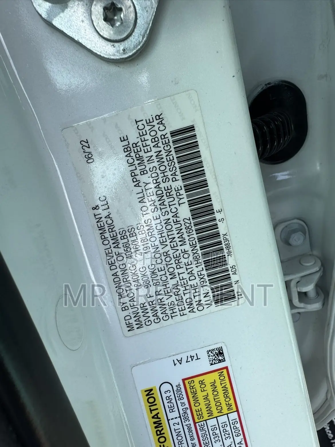 Honda Civic Sport Touring 2022 White