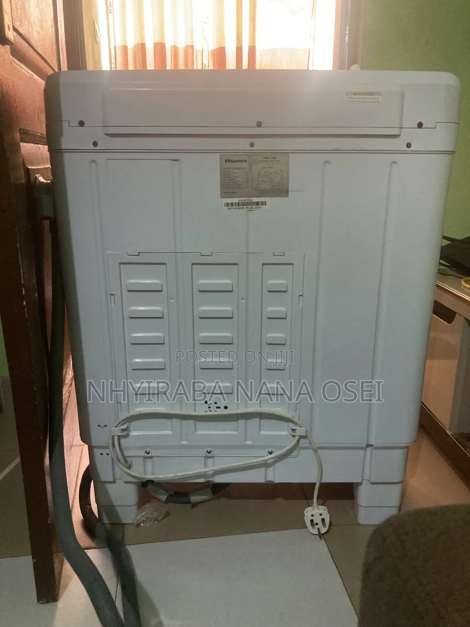 Urgent Sale — Hisense 7.5kg Twin Tub Washing Machine Amasaman Accra