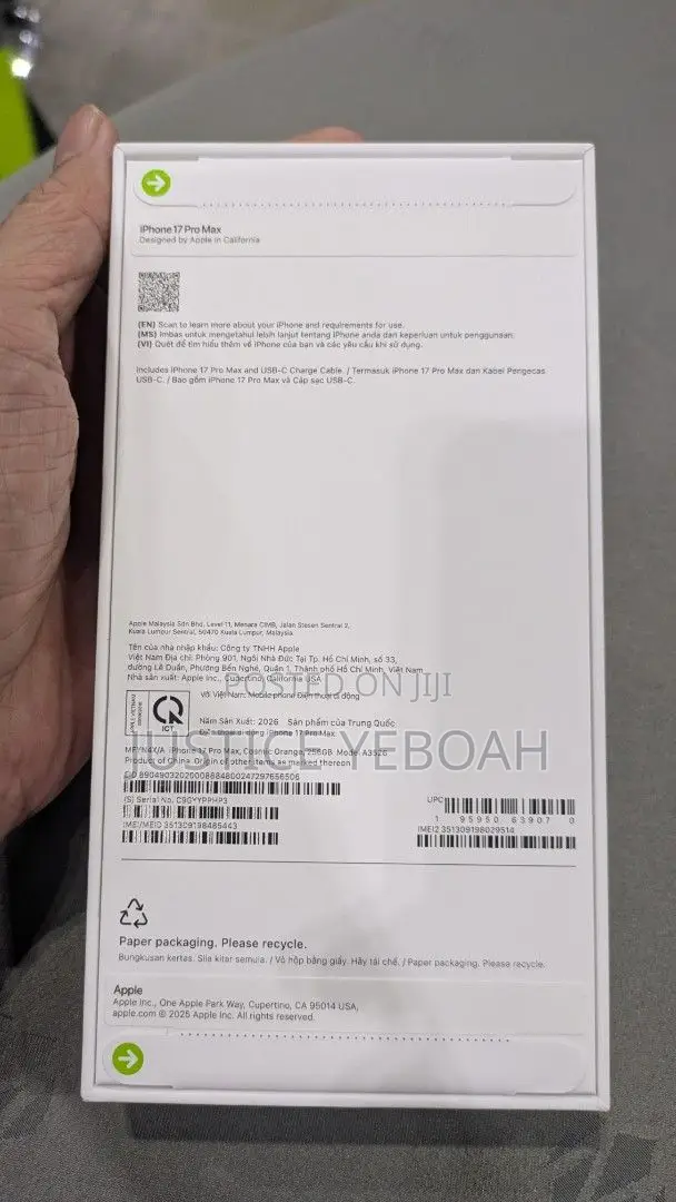 New Apple iPhone 17 Pro Max 1 TB Orange