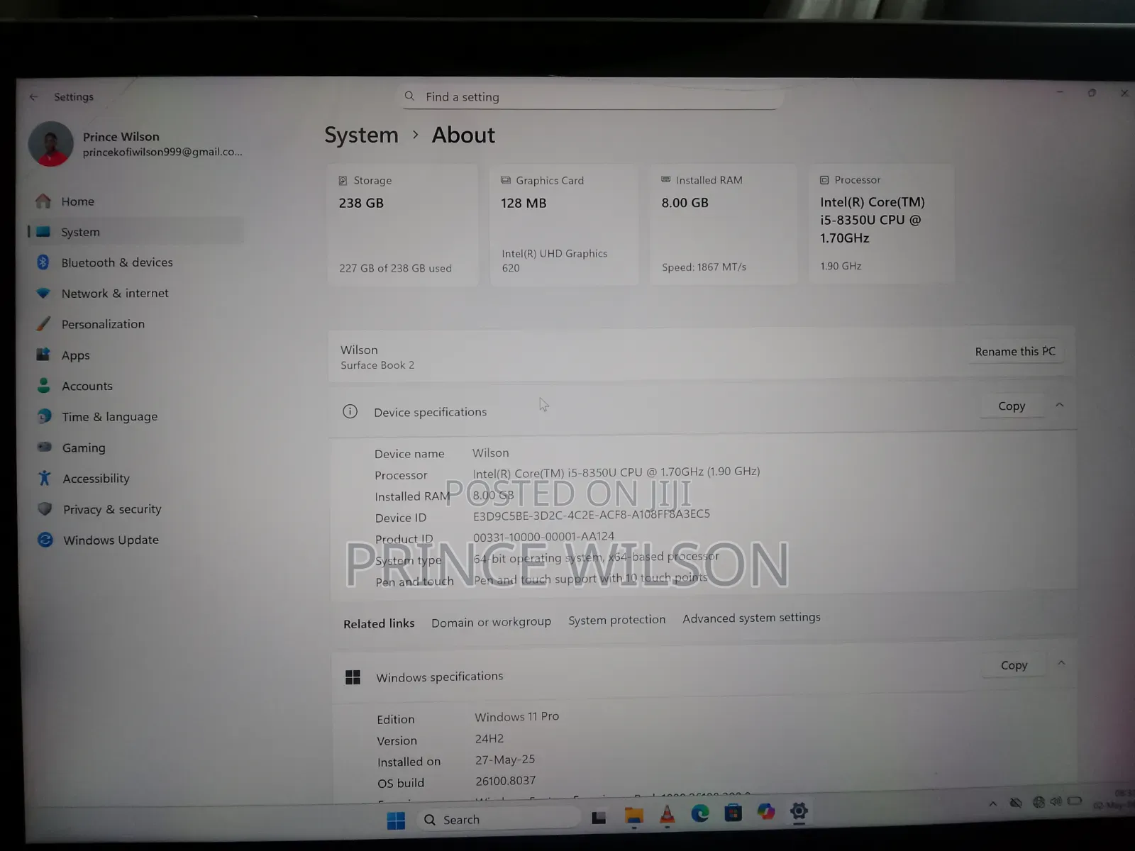 Laptop Microsoft Surface Book 2 8GB Intel Core i5 SSD 256GB