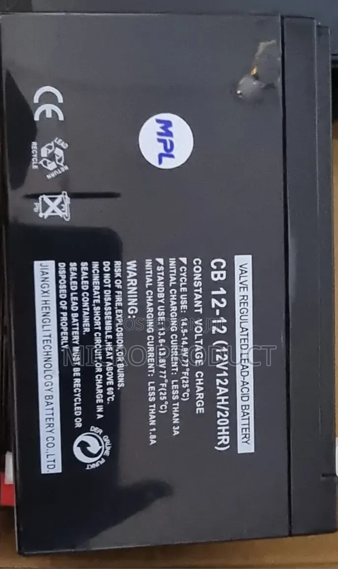 12v 12ah (20 Hrs) Sealed Ups Batteries