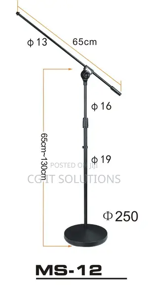 Adjustable Round Base Microphone Stand