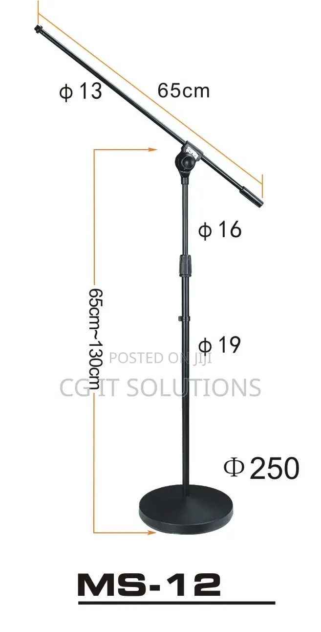 Adjustable Round Base Microphone Stand